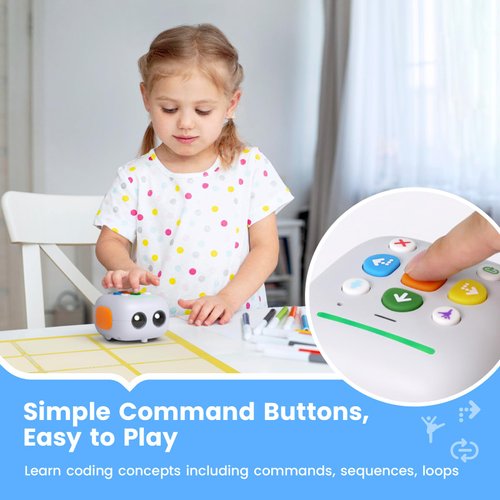 MatataStudio TaleBot Basic Robot Toy for Kids Ages 3-5, Screen-Free STEM Toys for Kids Learn to Code, Interective Learning Toys for Toddlers, Homeschool&Classrrom Pre-K, Best Gift for Boys and Girls