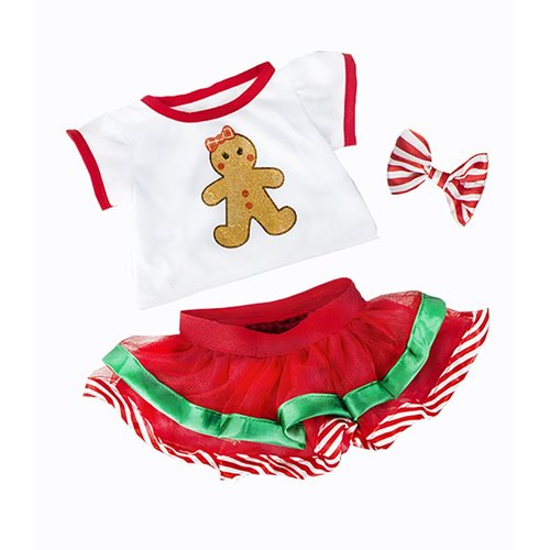 Gingerbread Teddy Bear Clothes Outfit Fits Most 14"-18" Build-a-Bear and Make Your Own Stuffed Animals