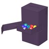 Ultimate Guard Flip 'n' Tray 200+, Deck Case for 200 Double-Sleeved TCG Cards +Dice Tray, Purple, Independent Magnetic Closure & Microfiber Lining