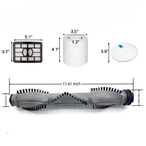 Replacement Filter Parts Compatible with Shark Navigator Lift Away NV500 NV501 UV560 NV502 NV505 NV550 NV520 Parts Xff500 Xhf500 Vacuum Cleaner Brush Roll Filter