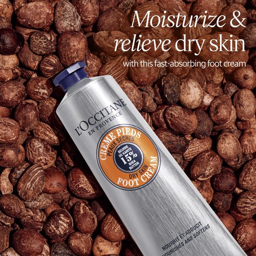 L'OCCITANE Shea Butter Foot Cream: Soothe & Nourish Dry Skin, Fast Absorbing, Moisturizes, With 15% Shea Butter