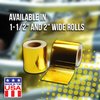 DESIGN ENGINEERING INC. Reflect-A-GOLD High-Temperature Heat Reflective Adhesive Backed Roll (2" x 15') - Insulation Tape Wrap For Engine Covers & More