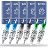Tattoo Cartridge Needles - Autdor 100Pcs Mixed Tattoo Needles Cartridge Round Liner Shader Flat Magnum 3RL 5RL 7RL 9RL 3RS 5RS 7RS 9RS 5M1 7M1 for Tattoo Supplies Tattoo Kit Tattoo Machine