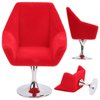Agatige Miniature Chair, Rotate Flocking Chair Dollhouse Furniture for 1:12 Miniature Doll House Accessories(Red)