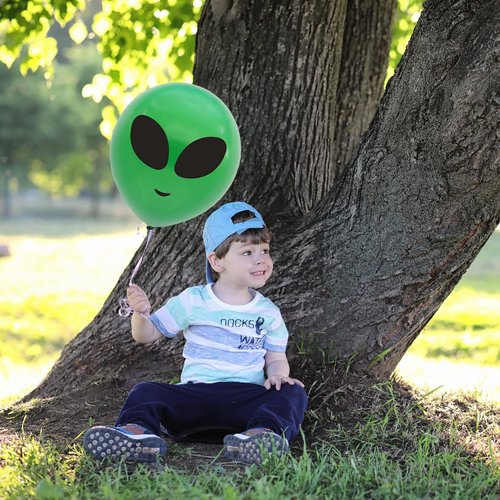 45 Pieces Alien Birthday Party Decorations, 12 Inch Alien Latex Balloons, UFO Alien Party Balloons for Baby Shower Kids Alien Theme Party Supplies