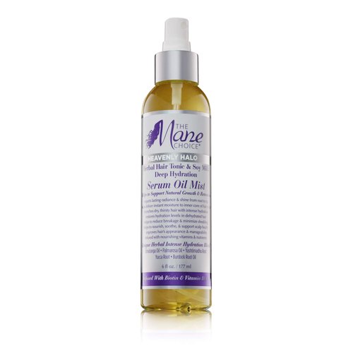 The Mane Choice - Heavenly Halo Herbal Hair Tonic & Soy Milk Deep Hydration Serum Oil Mist (6 oz), yellow