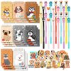 Dog Party Favors 148 Pcs Puppy Party Favors Bulk Dog Paw Mini Notebooks Pens Stickers Set for Dog Themed Birthday Party Supplies Classroom School Reward Gift Prizes Goodie Bags Stuffers