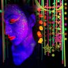 508ft UV Neon Paper Garland Crepe Streamers Glow in The Dark Party Supplies Garland Neon Party Decorations Streamers for Blacklight Reactive Fluorescent Wedding Birthday Party Decorations