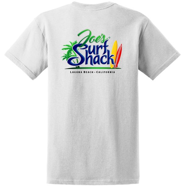 Joe's Surf Shack Original Logo Tall Cotton T-Shirt-3XLT-White/c