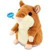 Qwifyu Talking Hamster, Interactive Stuffed Plush Animal Talking Toy Cute Sound Effects with Repeats Your Said Voice, Best Buddy for Kids Gift Age 3+ (Brown)