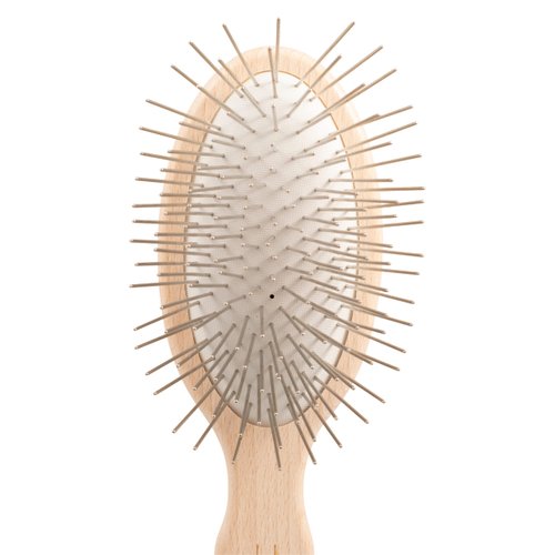 Chris Christensen 35 mm Oval Pin Dog Brush, Original Series, Groom Like a Professional, Stainless Steel Pins, Lightweight Beech Wood Body, Ground and Polished Tips