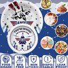 Outego Fighter Jet Pilot Party Decorations Set - 20 Packs Military Jet Party Plates and Napkins - Disposable and Stylish Fighter Jet Party Supplies for Birthdays and Events