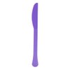 JAM PAPER Premium Utensils Party Pack - Plastic Knives - Bright Purple - 48 Disposable Knives/Pack