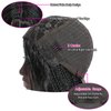 ROSEBONY Box Braided Wigs for Black Women Ombre Blonde 30" Long Micro Braids Wigs with Bang Synthetic Heat Resistant Fiber Small Braids (Fake Scalp Wig, 1b/27)
