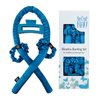 Satin Heatless Curling Rod Set, Hair Rollers for Curls, Premium Satin for Voluminous Curls Overnight Curls to Sleep in Heatless Curling Rod Headband Hair Wrap Set All Hair Types (Fashion Blue, Medium)