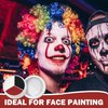 IONSGAKO Clown Makeup Kit White Black Red Face Body Paint, Halloween Makeup Kit Face Paint for Professional Halloween Joker SFX Makeup Cosplay Vampire Eye Black Football Baseball Sports Makeup