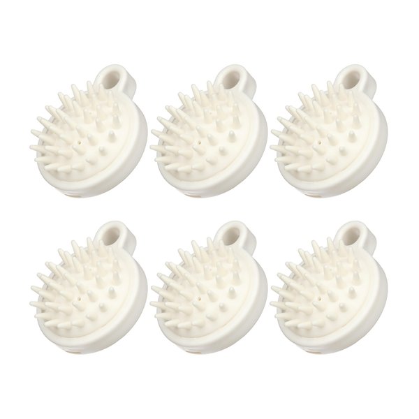 OFXDD Scalp Massager Hair Growth - Scalp Scrubber for Dandruff with Soft & Flexible Bristles - Shampoo Brush for Shower 6 Pcs - Silicone Hair Scrubber/Massager for Womens, Mens and Pets