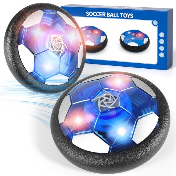 WATUDOU 2PCS Hover Soccer Ball Toys for Kids Boys, Indoor Outdoor Outside Soccer Ball Game Toys for Kids Boys Ages 3-5 4-8, Toys Gifts for 3 4 5 Year Old Boys, 3 4 5 Year Old Boys Toys Birthday Gifts