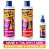 Mane 'n Tail Spirit Untamed Shampoo, Conditioner & Detangler Set – Caramel Apple Scented, Gentle Coconut Oil Formula for Kids, Soft, Silky Hair (Shampoo & Conditioner 11.02 oz Each, Detangler 3.4 oz)