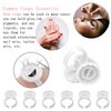 Glue Rings for Eyelash Extension, 300 PCS Glue Rings Lash Extension Supplies Lash Rings for Glue, Disposable Glue Cups Eyelash Glue Holder Lash Extension Glue Rings, Lash Fan Blossom Glue Cups, White