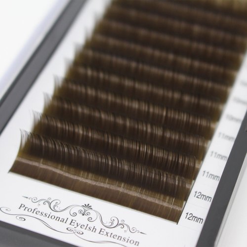 Scala Thickness 0.10mm C Curl Light Brown/Dark Brown/Black-Brown False lashes Individual Eyelash Extension Natural False Eyelashes (11mm, Dark Brown)