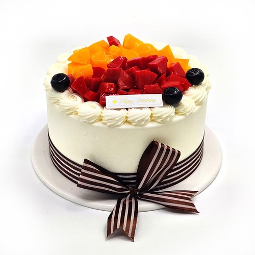 NICE PURCHASE 6 inch Fake Birthday Cake Fake Food Bakery Shop Cake Display Model Party Decoration Faux Replica Cake