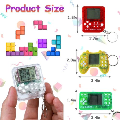 Hatende 18Pcs Video Game Party Favors for Kids,Mini Game Keychain for Kids Boys Birthday Supplies Gaming Party Favors Classroom Prizes