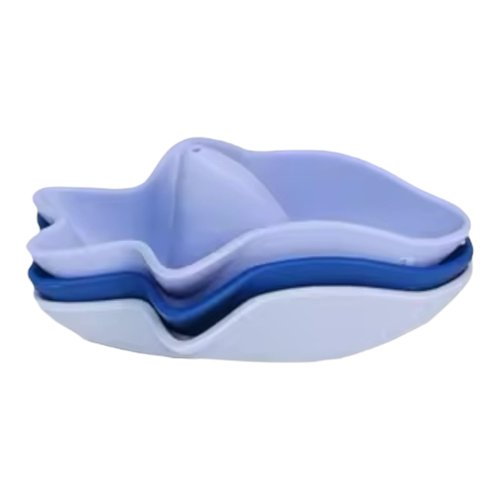 macoam Little Sharks Bath Toy Set | 3-Piece Bathtub Toy Set for Babies & Infants | Baby Sensory Toys | Shark Toys for Toddler (Blue)