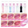Hydrating Shimmer Lip Glow Oil, Color Changing Tint, Moisturizing Lip Oil, Glossy Transparent Plumping Lip Gloss, Tinted Lip Oil for Lip Care 0.23 OZ #Q2394-01