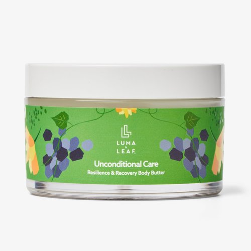 LUMA & LEAF Unconditional Care Body Butter 5 FL Oz - Resilience & Recovery Body Cream - Natural Formula with Tasmanian Pepperberry, Grapeseed Oil, Shea Butter and Prickly Pear