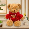 AUCOOMA Teddy Bear Stuffed Animal Cute Red Hoodie Bear Plush Toys Gifts for Kids 11.8 Inches