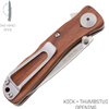 SOG Twitch ll Drop Point Pocket Knife - SOG Assisted Technology EDC Knife with 2.65 Inch Stainless Steel Blade and Wood Handle- Satin (TWI17-CP)