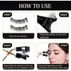 Magnetic Eyelashes without Eyeliner - Reusable Dual Magnetic lashes with 16 Pairs, No Glue 3D False Eyelashes Kit, Magnetic Eyelashes Natural Look