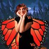 Kolewo4ever 134 Pieces Halloween Butterfly Costume Set:1 Pieces Halloween Monarch Butterfly Wings Shawl and Masks 32 Pieces Monarch Butterfly Hair Clips 100 Pieces Monarch Butterfly Temporary Tattoos