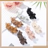7 Pcs Flower Flat Hair Clips for Women, Lay Flat Claw Clips Flower Hair Clips for Women Girls, French Matte Hair Clip for Thin Thick Hair Wedding Hairstyles