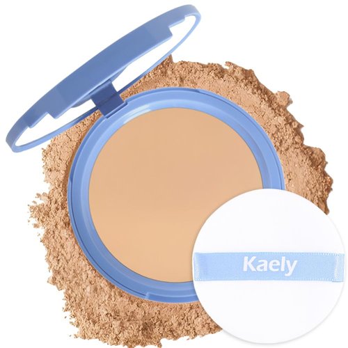 Kaely Oil Control Face Pressed Powder,Perfection Matte Compact Powder,Long Lasting Waterproof Finishing Powder Makeup,polvo compacto de maquillaje,Lightweight,Vegan,03 Pure Beige