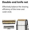 KEMEI Electric Razors for Men, Professional Cordless All Metal Electric Razor, Lithium Titanium Razors, USB Rechargeable Facial Beard Trimmer (TX1 Silver)