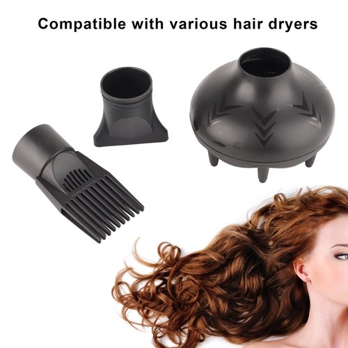 3Pcs/Set Curly Hair Diffuser Attachment Universal,Hair Diffuser for Curly Hair,Universal Hair Diffuser Adaptable for Blow Dryers, Hair Dryer Diffuser Nozzle Set Plastic Hair Dryer Attachment