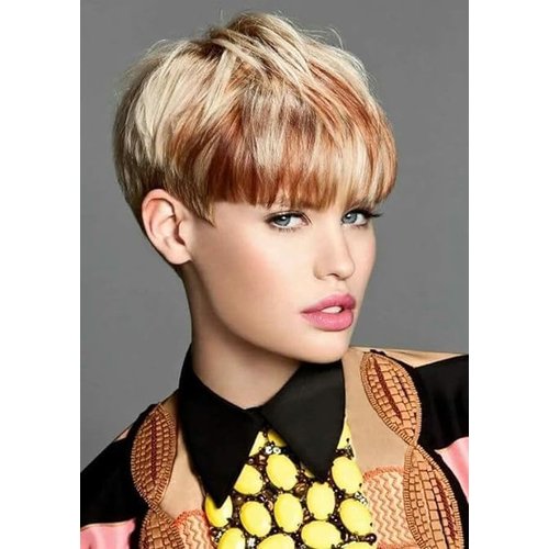 FCHW-wig Short Hair Wigs For Black Women Short Pixie Cuts Wigs For Black Women Short Straight Ladies Wigs Synthetic Short Wigs For Women African American Women Wigs 9616