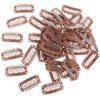 Yolev 50PCS Wigs Snap Clips Hair Extension Clips 6-Teeth U-Shape Metal Silicon Wig Hair Extension Clips for Women Hairpiece (Light Brown)