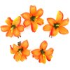 2" Tropical Orange Lily 5 Piece Lot Silk Flower Hair Clips