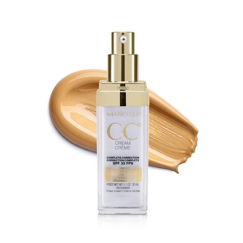 Marcelle CC Cream SPF 35, Golden Glow Universal Tint, Skin Enhancer, Paraben-Free, 1 Fl. Oz.