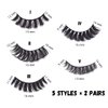 PearlGirl False Eyelashes, Russian Curly Natural Wispy Cat Eye Lashes 10 Pairs Lightweight Reusable Ideal for Eyelash Extension and Pestañas Postizas(Styles02)