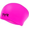TYR Long Hair Wrinkle-Free Silicone Adult Swim Cap - Purple