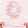 Aprince 12 Pieces Pink Satin Scrunchies for Girls Women Hair Ties Ponytail Holder Hair Scrunchies Cute Hair Accessories for Party Valentine's Day