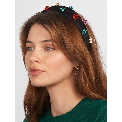 HZEYN Christmas Headband Bow Velvet Padded Headband Xmas Holiday Party Gift Wrap Headband for Women Girls (Gold Mixed Bow)