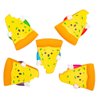 Rubber Pizza Character Toy Assortment - Fidget Toy, Party Favors, Reward Chest, Treasure Chest, Goodie Bags, Bath Toys - Pizza Party Family Pizza Night Pizza Party Favors - 10 Piece