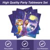 40Pcs Wish Party Decoration Including 20 Plates 20 Napkins for Kids' Birthday Party Supplies