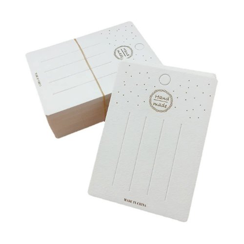 AKOAK Hairpin Display Card, 100 Pieces, Bow-tie Design, for Hairpin Accessories Display and Organization, White, 7.5x10.5cm