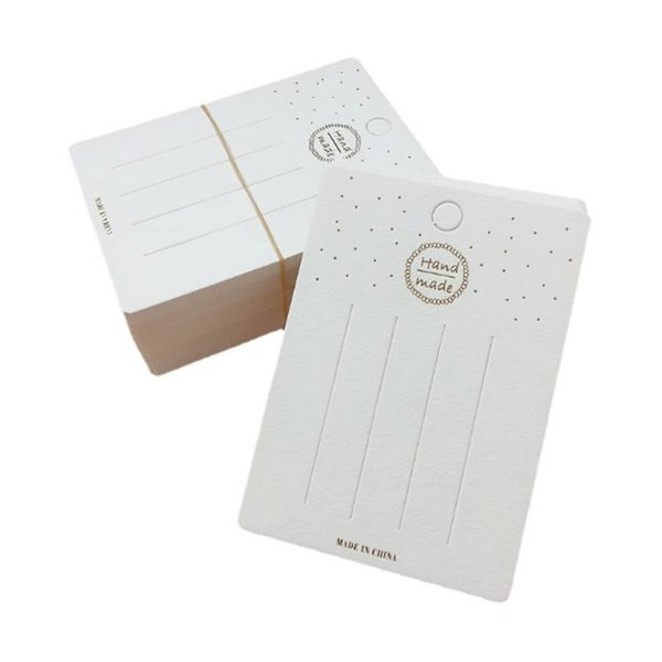 AKOAK Hairpin Display Card, 100 Pieces, Bow-tie Design, for Hairpin Accessories Display and Organization, White, 7.5x10.5cm